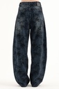 Floral Desenli Wide Leg Jean Pantolon 2